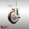Service Caster 5 Inch 316SS Maroon Polyurethane Swivel 10mm Threaded Stem Caster with Brake SCC-SS316TS20S514-PPUB-MRN-TLB-M1015 - alternate 4